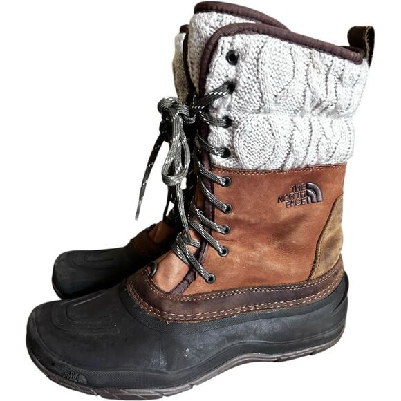 The North Face Shellista Boots Women’s Size 9.5 Waterproof All Weather Sherpa - Picture 1 of 8
